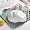 Table Mats Drain Mat For Dish Rack Drying Kitchen Counter Heat Resistant Great Dishes Sink Top Fridge