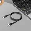 Flätad 3A USB -typ C -kabel legering höghastighet Mikrodata Snabb laddningsladdkabel för Samsung S24 Xiaomi LG Google Pixel 8 Pro Android Mobile 66W