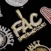 Neue FAC -Familie für immer wichtiger Zirkon Hip Hop Anhänger Halskette Brief anfängliche Männer- und Frauen trendy Schmuck Bling Bling Crystal Eced Bijoux Halsketten Geschenke