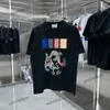 Xinxinbuy 2024 Erkekler Tasarımcı Tee T Shirt Ejderha Mektubu Baskı Kısa Kollu Pamuk Kadınlar Siyah Beyaz Gri M-2XL