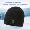 Berets Velvet Beanie Hat Warm Dome Dome Men's Winter Knit with Freece Lining Windproof Disual Skullies Prog