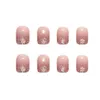 Faux ongles rose brillant faux nail patch salon doigt diy art