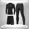 Men's sports kit gym clothes Running equipment Basketball cycling morning run speed dry elastic wicking sweat training T shirt tight Men's Tracksuits Short sleeves