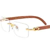 Lunettes de soleil Vazrobe Rimless Eyeglasses Cadre des verres myopes en or mâle Spectacles sans cadre en diamant