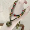 Hanger kettingen vintage touw natuurlijke stenen nekketting ketting voor vrouwen Chinese stijl handgemaakte stenen houten kralen hippie grunge sieraden