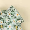 Flickans klänningar klänning för barn Nyfödda 3 - 24 månaders födelsedagsstil Butterfly Sleeve Söt blommig prinsessa formella klänningar ootd för baby girll231222