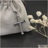 Anhänger Halsketten Herren Halskette Dy Anhänger Jewlery Sier Retro Kreuz Vintage Luxus -Schmuckketten für Männer Designer Halsketten Party Chr DHCDG