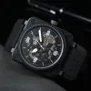 2024 Luxury Wristwatches designer style business Wrist watch Wristwatches Men Automatic Mechanical brand Watch Bell Black Rubber Ross Wristwatches Multifunctio