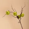 Party Decoration Artificial Persimmon Branches Fake Fruit Berries Branch Plants For Home Christmas Wedding Decorations