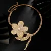 Choker Exaggerate Flower Necklace For Women Party Gem Crystals Girls Y2k Rhinestone Accessories Collar Wedding Jewelry