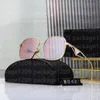042 Дизайнерские солнцезащитные очки роскошная бренда мода винтажная металлическая рама UV400 Классическая мужская и женская маленькая пчела Tren243p