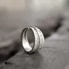 Bandringe handgefertigter Sterling Sliver Wide Ring für Männer Frauen Offener lehrreicher Indianer Spuren Retro Rustikale Fingerzubehör Schmuck 231222