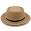 Brede rand hoeden groter formaat US 7 1 2 uk xl Men vrouwen klassieke stroming varkensvlees taart fedora sunhats trilby caps zomer boot strandreizen2975