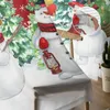 Gordijn Kerstmis Snowflake Pine Snowman Sheer Curtains Home Decorations Raam Tule voor woonkamer Slaapkamer 2 stks