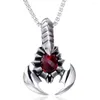 Pendant Necklaces SAIYE 316L Mens Stainless Steel Scorpion Scorpio Zodiac Necklace Jewelry Men