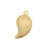 Colares pendentes simples vintage real 18k ouro banhado com chifre DIY colar artesanal para mulheres talismã europeu de boa sorte jóias