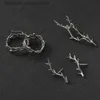 Band Rings 2023 Punk Irregular Thorns Couple Rings Retro Hip-hop Personality Adjustable Finger Ring for Men Women rs Jewelry GiftsL231222