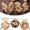 10pc Feetether de madeira desenho animado de animais DIY Toys de haste molar de madeira Pingente pingente de alimentos de faia do bebê 231221