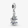 100% 925 Sterling Silver Princesa elegante Dangle Charms Fit Fit original European Charm Bracelet Moda Mulheres noivado de casamento Jewe319J