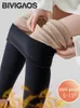 Bivigaos Autumn High talia bezproblemowy króliki Runki rekin legginsy kobiety zimowe ubrania ciepłe seksowne Slim Casual 231221