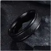 Band Rings 2022 Vintage Roman Numerals Men Temperament Fashion 6Mm Width Stainless Steel For Jewelry Gift G230317 Drop Delivery Dha91