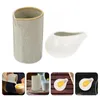 Din sets sets Milk Can Siroop Pitcher Coffee Ketle Sauce Container voor keramische honingdispenser Kleine Creamer