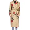 1215 xxl 2024 Milan Runway Coat Spring Marque Même manteau manteau couche couche de haute qualité à manches longues pour femmes à manches