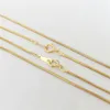 Chokers BTOO Real 14K Gold Chain Chain Colar Colar 1mm Chain Colar Jewelis Gold Jóias Minimalistas de ouro Jóias