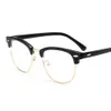 2020 Klassieke Klinknagel Half Frames Brillen Vintage Retro Optica Bril Frame Mannen Vrouwen Clear Brilmontuur Brillen Oculos de254U