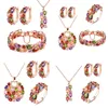 Gmgyq rose or couleur multicic zirconia charmantes ensembles de bijoux pour femmes ou filles élégantes beaux cadeaux 231221