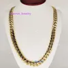 Fancy Jewelry Real 10k 14k Solid Gold Miami Chain Necklace Fast Shipping 18mm Pure Cuban for Men Women