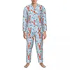 Pyjamas pour hommes pour hommes HOMMES HOMMES GAYUFS SORME Animal Imprimé 2 pièces décontractées Set à manches longues Kawaii Oversize Home