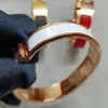 Weißer Bangel Frauen Edelstahl Paar Gold Armband Mode Schmuck Valentinstag Weihnachtsgeschenk für Freundin Accessoires WH297E