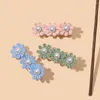 Hair Accessories Cute Clips For Born Baby Pearl Flower Hairpins Dacron Infant Sweet Girls Hairclips Children's