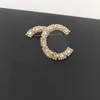 2022 Luxury kwaliteit charme broche eenvoudig ontwerp met sprankelende diamant in 18k goud vergulde hebben doosstempel ps7298a297p