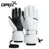 Copozz Men Woman Winter Ski Rękawiczki wodoodporne Ultralight Snowboard Rękawice motocyklowe Motocykl Śnieg Keep Winterproof Rękawiki 231221