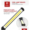 Fordonsreparationssatser Ny COB-uppgiftsljus USB laddning av bilinspektion MTI-Funktion LED-vikning med magnet Arbetslampor släpp leverans en dhugp