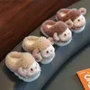 First Walkers Winter Kids Cartoon Slippers Enfant Fille Fleece Warm Non-slip Girl Boy Home Indoor Sandals Baby Cotton Soft Children Shoes Q231222