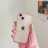 Vågform dropp limstjärnmönster telefonfodral för iPhone 15 14 13 11 12 pro max x xr xs max 7 8 plus transparent tpu glitter mjuk täckning 30 st