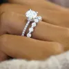 خواتم الزفاف الأصلية الصلبة 100 ٪ 925 الحلقات الفضية الاسترليني للنساء SOLITAIRE Diamond RING مجموعة TOPAZ الأحجار الكريمة المجوهرات 231222