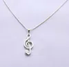 Pendant Necklaces Music Symbol Necklace In Solid Sterling Silver