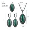 Ajojewel 3 pcs Big Horse Eye Stone Bijoux en pierre avec strass noirs Articles-cadeaux de luxe pour femmes 231221