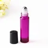 2019 NEW !!! Wholesale Cheap Cool Colorful 10ML Roller On Glass Bottles Aromatherapy Perfume Bottle Metal Roller Ball Free Shipping DHL Lhpb