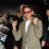 Zonnebril Robert Downey voor rode lensglazen Fashion Retro Men Brandontwerper Acetaatframe Eyewear237A