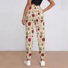 Pantaloni da donna bumble api jogger womens stampare fiori rossi pantaloni della tuta autunno pantaloni casual personalizzati di grandi dimensioni