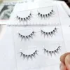 Fałszywe rzęsy Heallor 3Pairs norka niewidzialna pasmo rozszerzenie rzęs naturalny krzyżowy wróżka 3D FAUX Long Fake Lashes