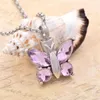 CMJ8497 Elegante farfalla rosa Butterfly Keepsake Cremation Giorri Urns Neckace Necklace Memorial Memorial Memorial Keepsake271T