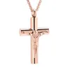 IJD11129 Jésus Cross Cross Pendant Pendant Rose Gold Femmes Abit de cadeau Human Crémation Human