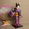 30cm kawaii japonais charmantes figurines geisha poupées avec beaux kimono house bureau décoration miniatures cadeau d'anniversaire 231222