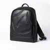 Backpack 2024 Brand Echte lederen mannen Backpacks Fashion Real Natural Student Boy Luxury Computer Laptop Bag